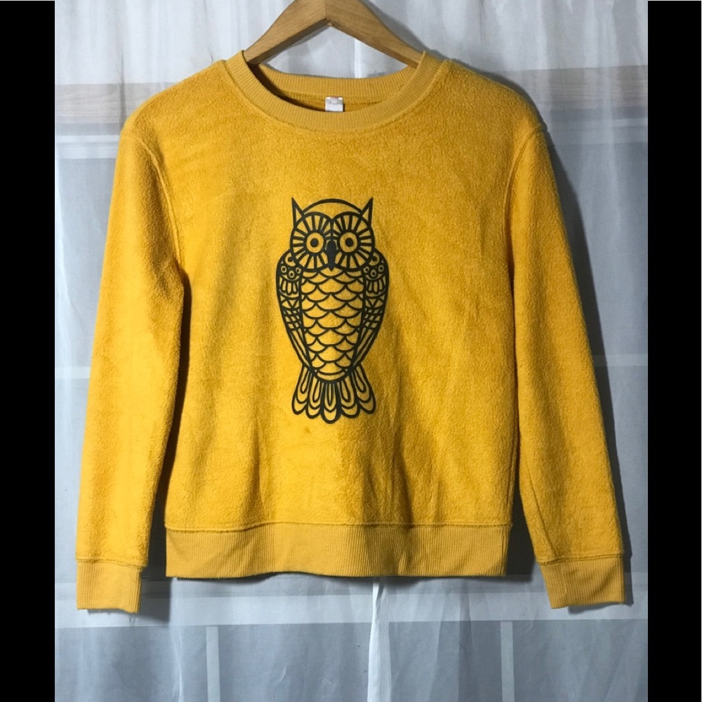 No Boundaries fuzzy owl sweater Sz Small